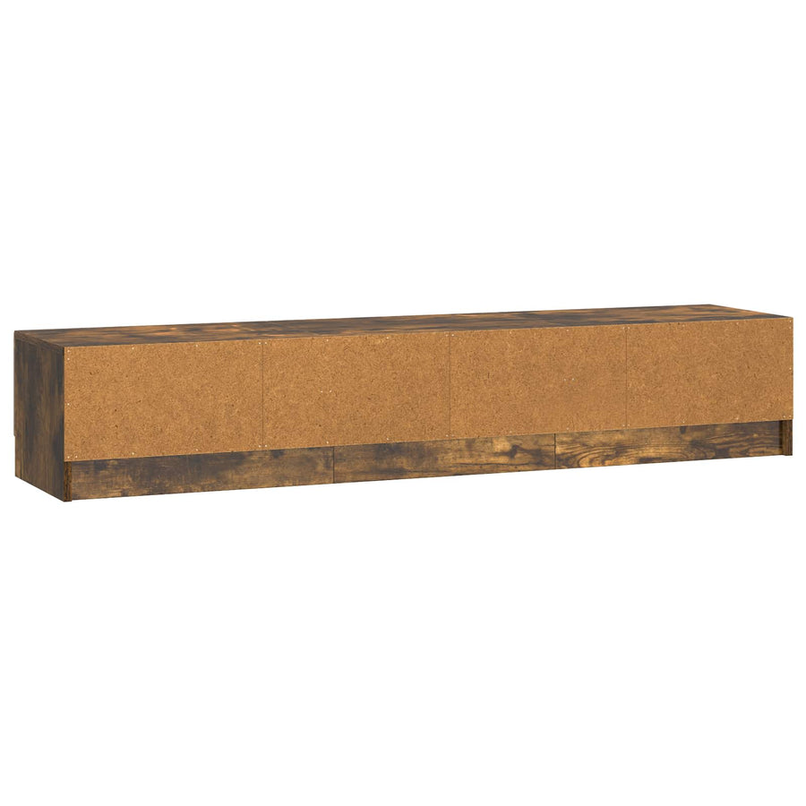 TV-kast met lade Gerookt eiken 147 x 34,5 x 27 cm Bewerkt hout