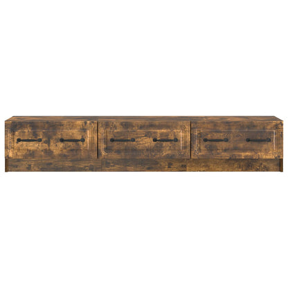 TV-kast met lade Gerookt eiken 147 x 34,5 x 27 cm Bewerkt hout
