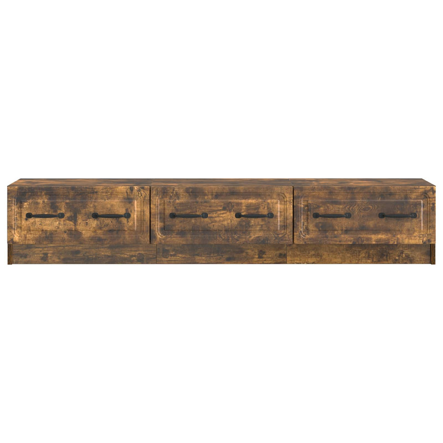 TV-kast met lade Gerookt eiken 147 x 34,5 x 27 cm Bewerkt hout