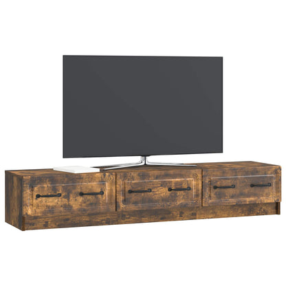 TV-kast met lade Gerookt eiken 147 x 34,5 x 27 cm Bewerkt hout