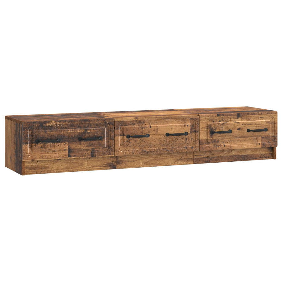 TV-kast met lade Oud hout 147 x 34,5 x 27 cm Bewerkt hout