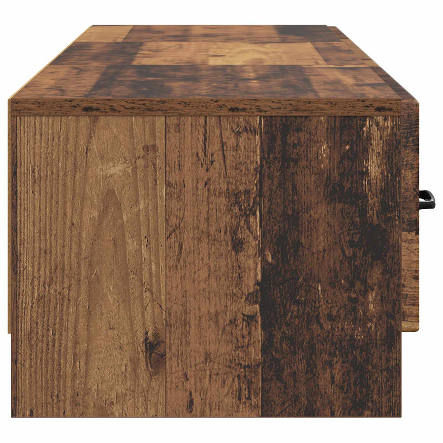 TV-kast met lade Oud hout 147 x 34,5 x 27 cm Bewerkt hout
