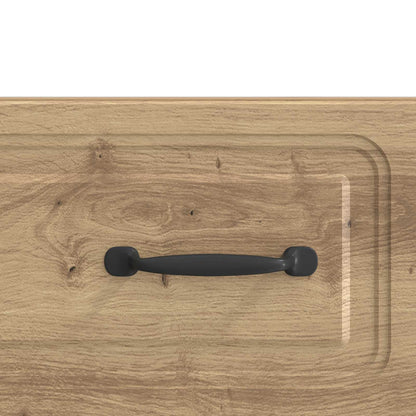 TV-kast Artisanaal eiken 147 x 34,5 x 27 cm Bewerkt hout