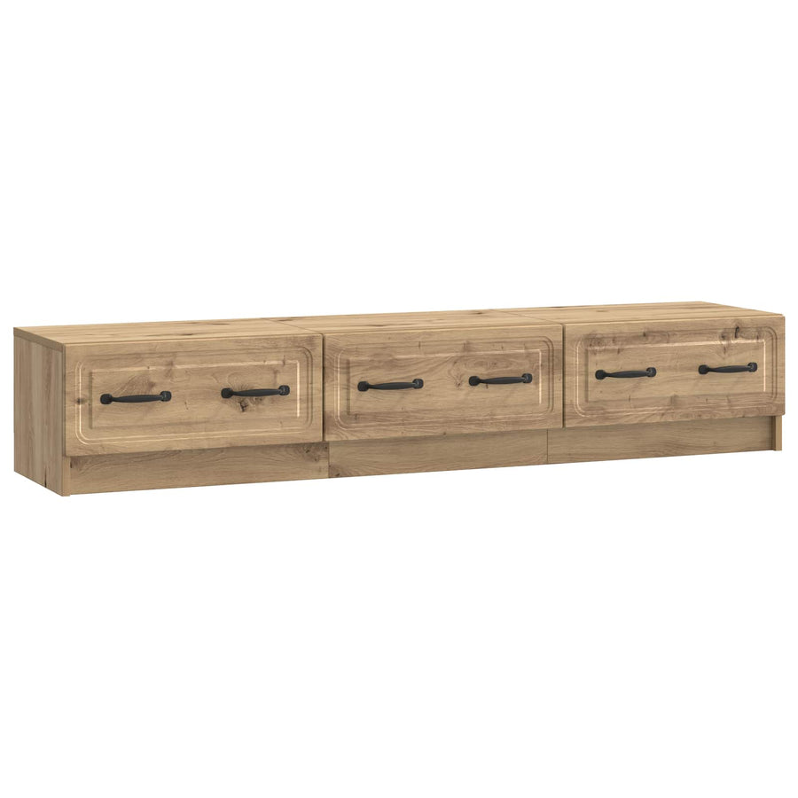 TV-kast Artisanaal eiken 147 x 34,5 x 27 cm Bewerkt hout