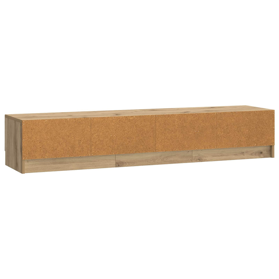 TV-kast Artisanaal eiken 147 x 34,5 x 27 cm Bewerkt hout