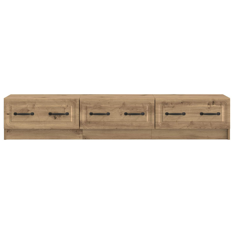 TV-kast Artisanaal eiken 147 x 34,5 x 27 cm Bewerkt hout
