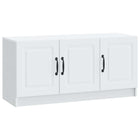 TV-kast 99x34.5x47 cm wit bewerkt hout