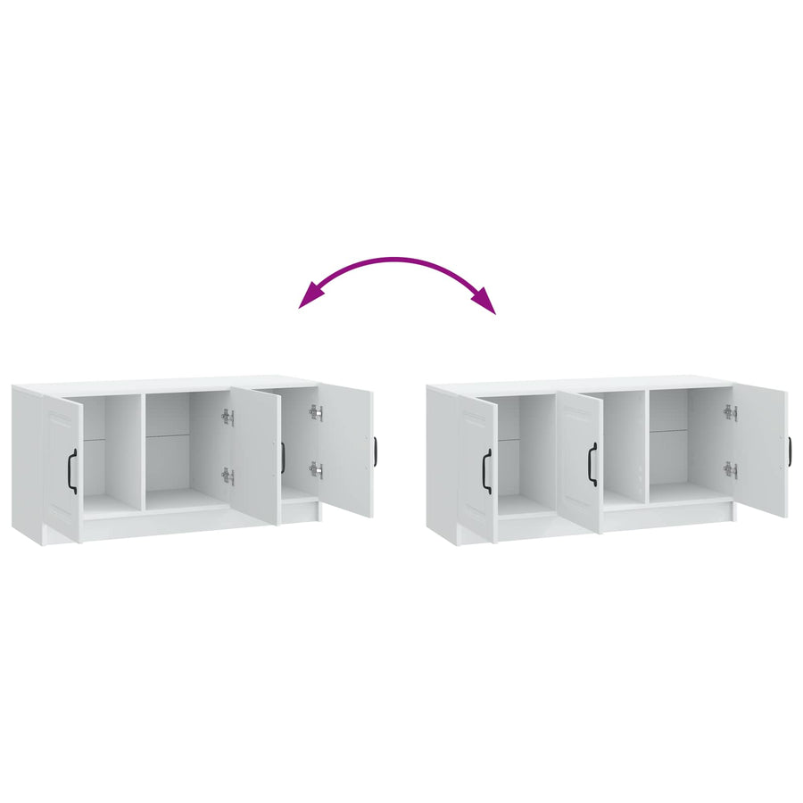TV-kast Wit 99 x 34,5 x 47 cm Bewerkt hout
