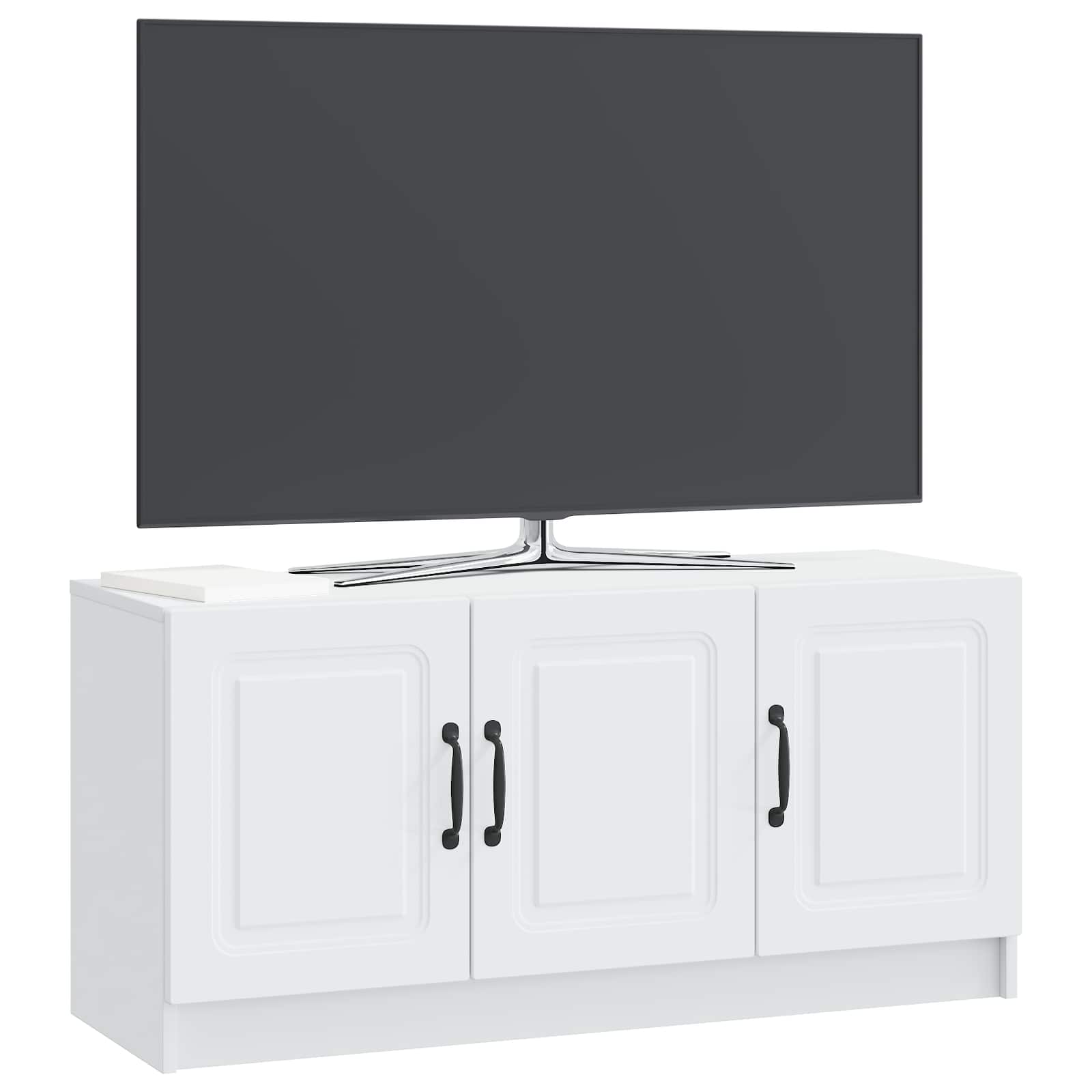 TV-kast Wit 99 x 34,5 x 47 cm Bewerkt hout