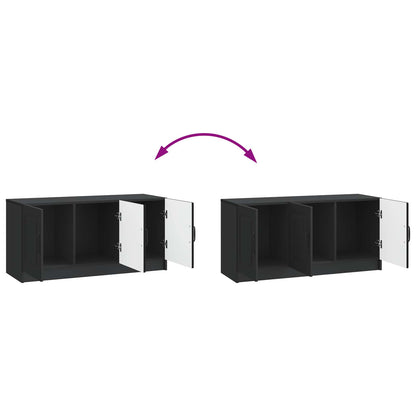 TV-kast Zwart 99 x 34,5 x 47 cm Bewerkt hout