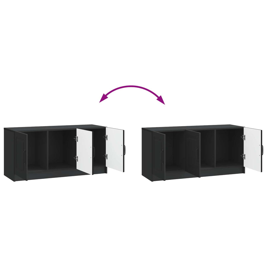 TV-kast Zwart 99 x 34,5 x 47 cm Bewerkt hout