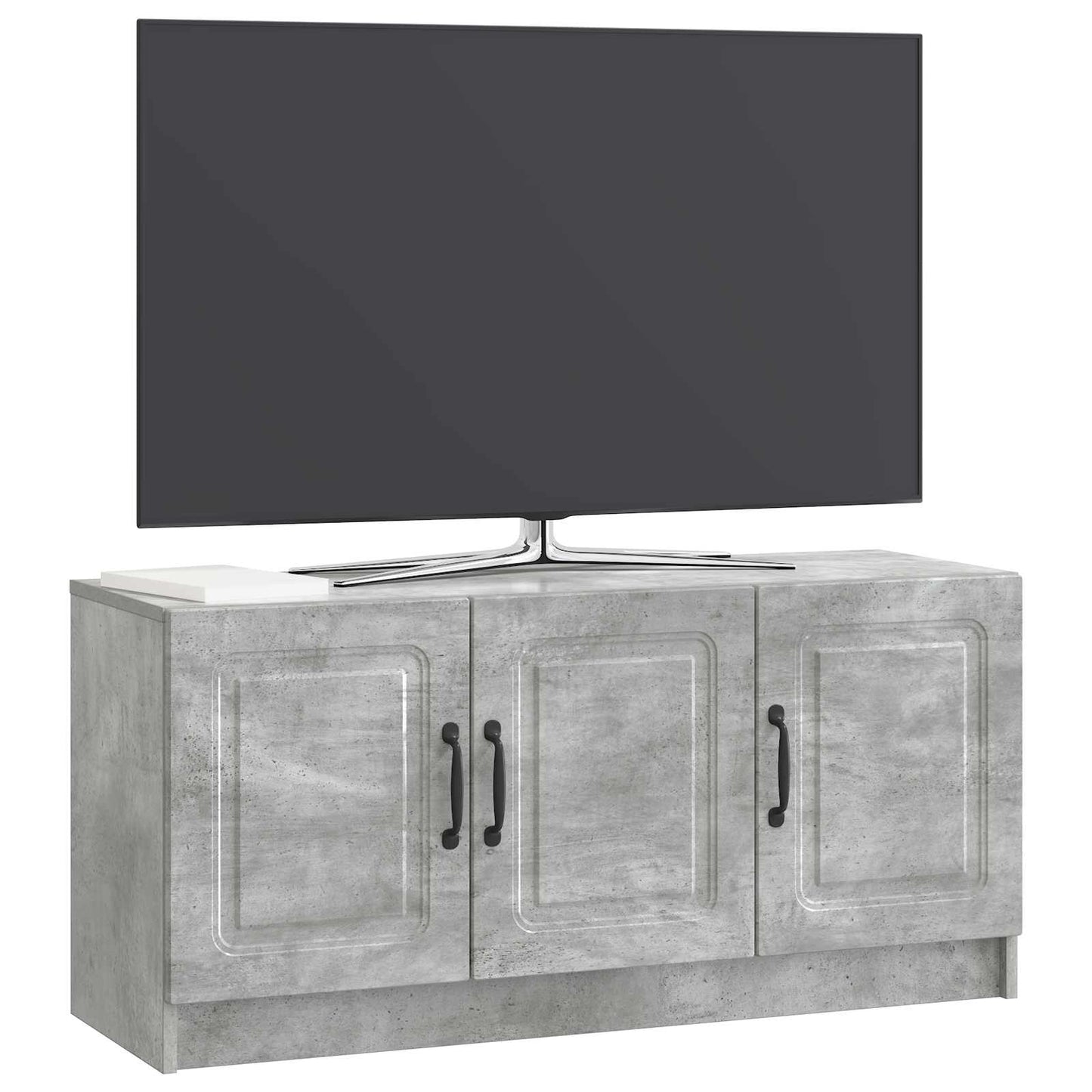 TV-kast Betongrijs 99 x 34,5 x 47 cm Bewerkt hout