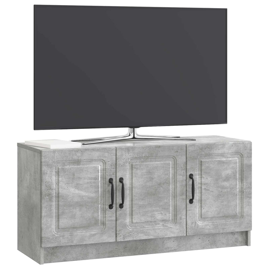 TV-kast Betongrijs 99 x 34,5 x 47 cm Bewerkt hout
