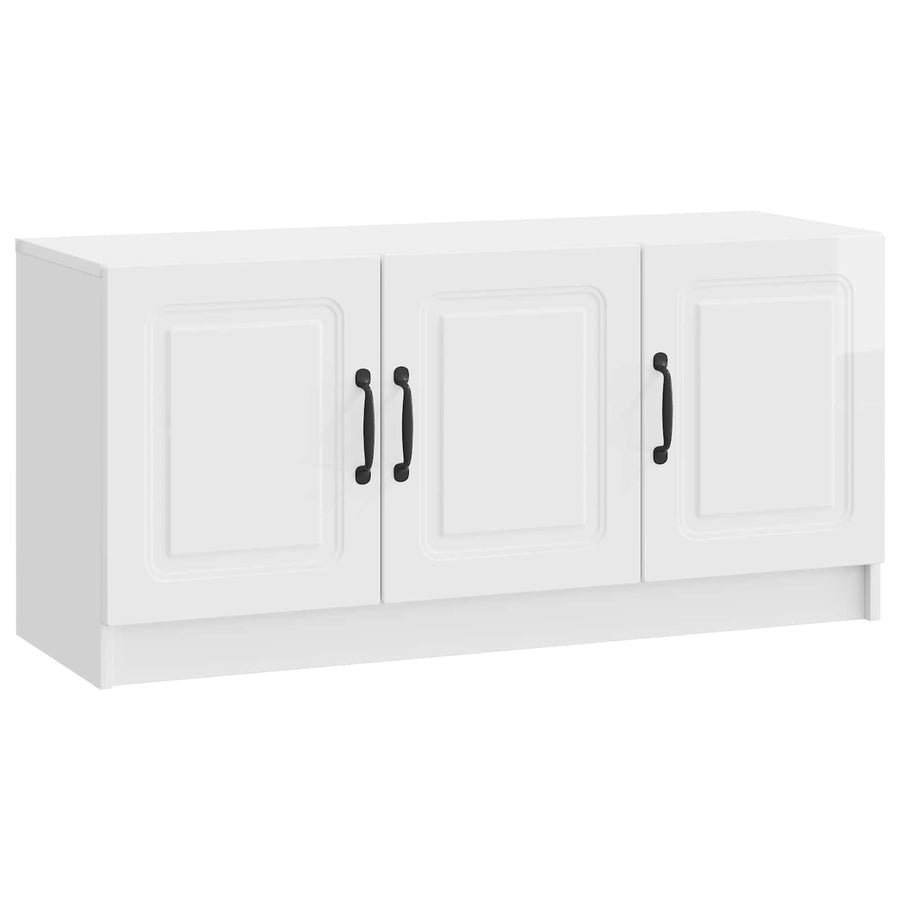 TV-kast Hoogglans Wit 99 x 34,5 x 47 cm Bewerkt hout