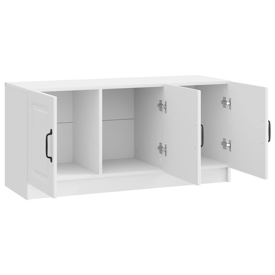 TV-kast Hoogglans Wit 99 x 34,5 x 47 cm Bewerkt hout