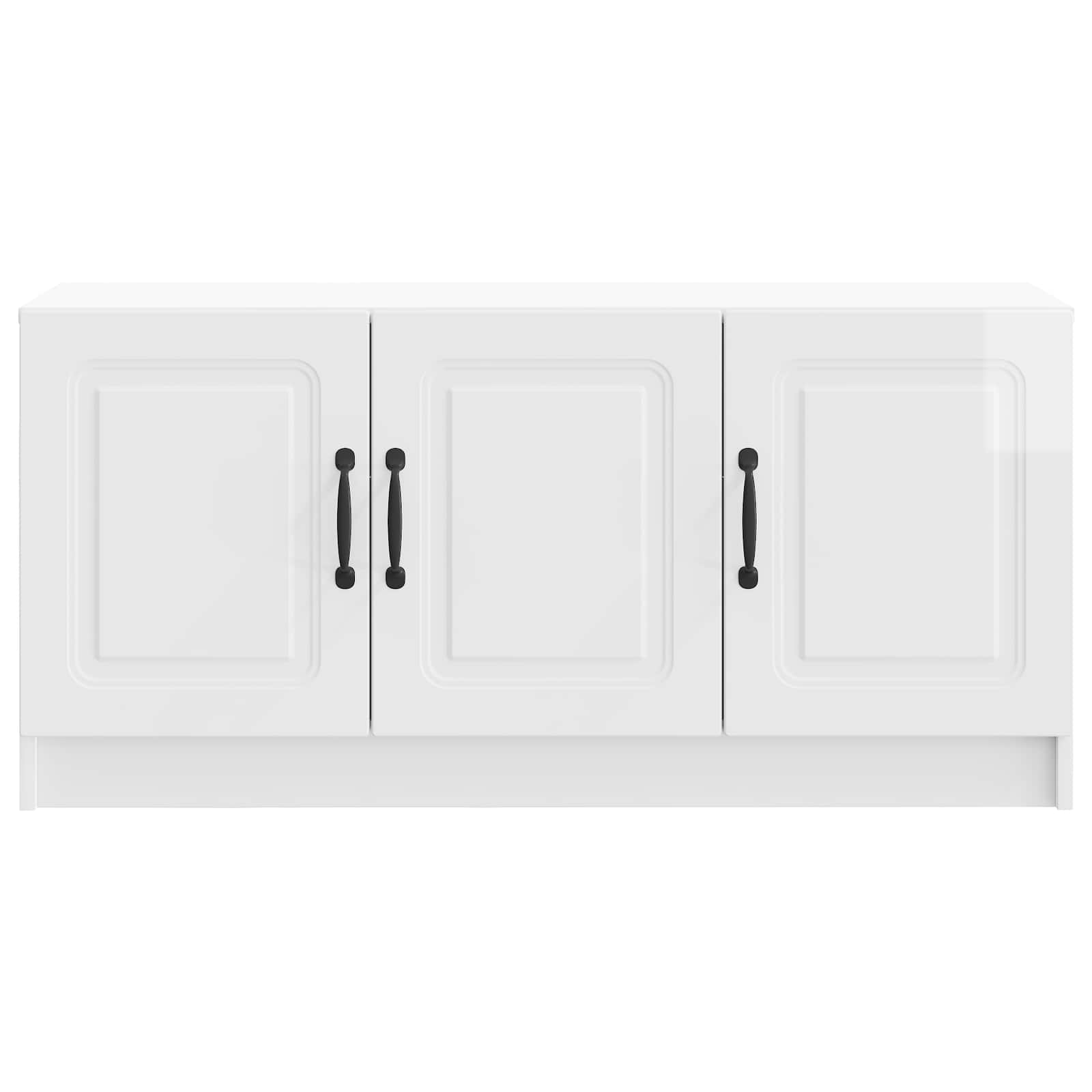 TV-kast Hoogglans Wit 99 x 34,5 x 47 cm Bewerkt hout