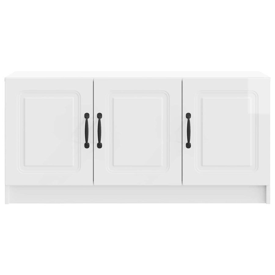 TV-kast Hoogglans Wit 99 x 34,5 x 47 cm Bewerkt hout