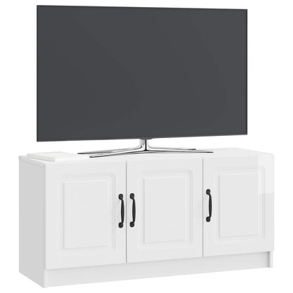 TV-kast Hoogglans Wit 99 x 34,5 x 47 cm Bewerkt hout