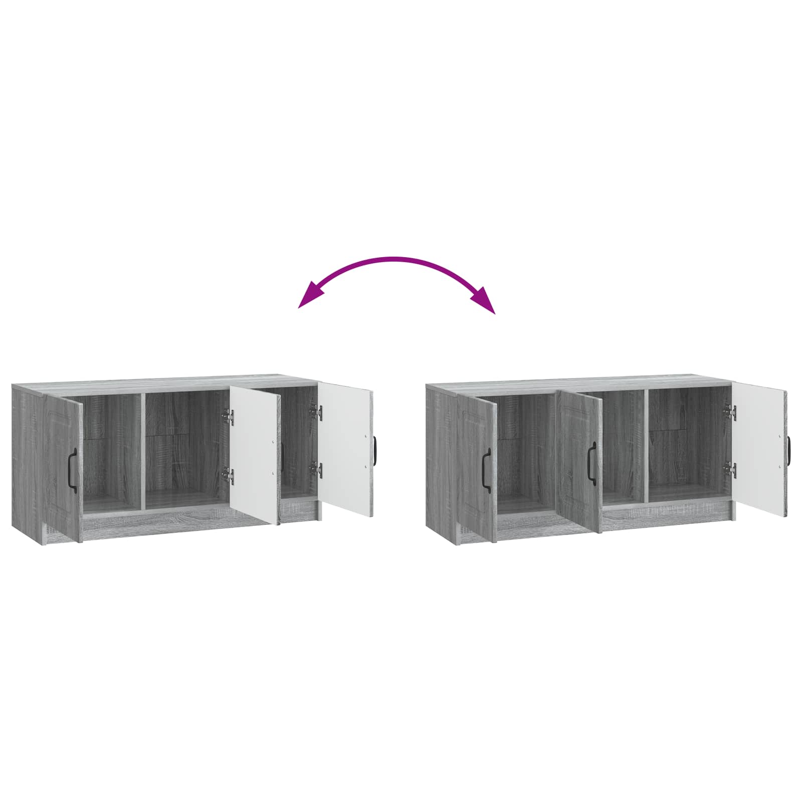 TV-kast Grijs sonoma 99 x 34,5 x 47 cm Bewerkt hout