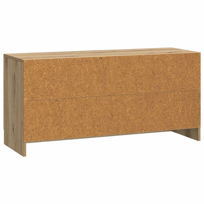 TV-kast Artisanaal eiken 99 x 34,5 x 47 cm Bewerkt hout