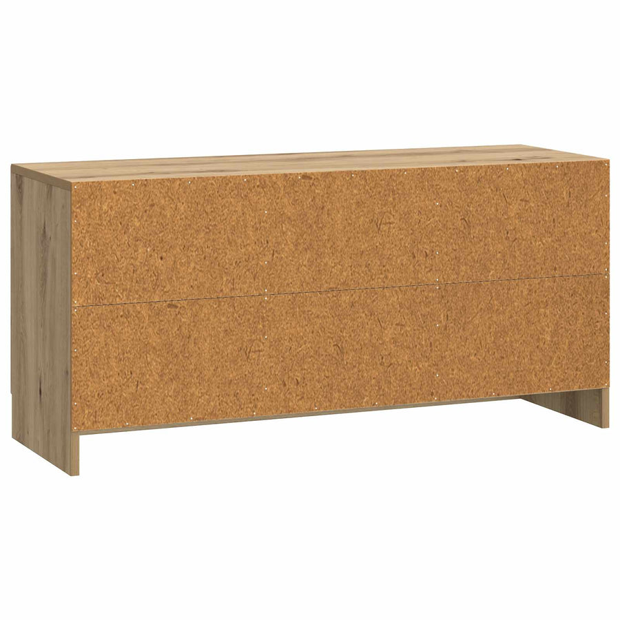 TV-kast Artisanaal eiken 99 x 34,5 x 47 cm Bewerkt hout