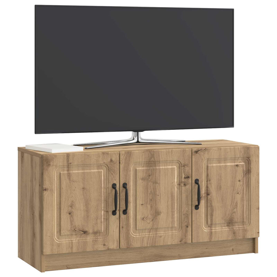 TV-kast Artisanaal eiken 99 x 34,5 x 47 cm Bewerkt hout