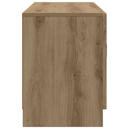 TV-kast Artisanaal eiken 99 x 34,5 x 47 cm Bewerkt hout