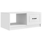 Salontafel wit 90x50x37 cm bewerkt hout