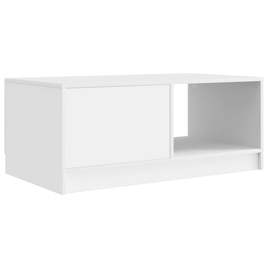 Salontafel Wit 90 x 50 x 37 cm Bewerkt hout