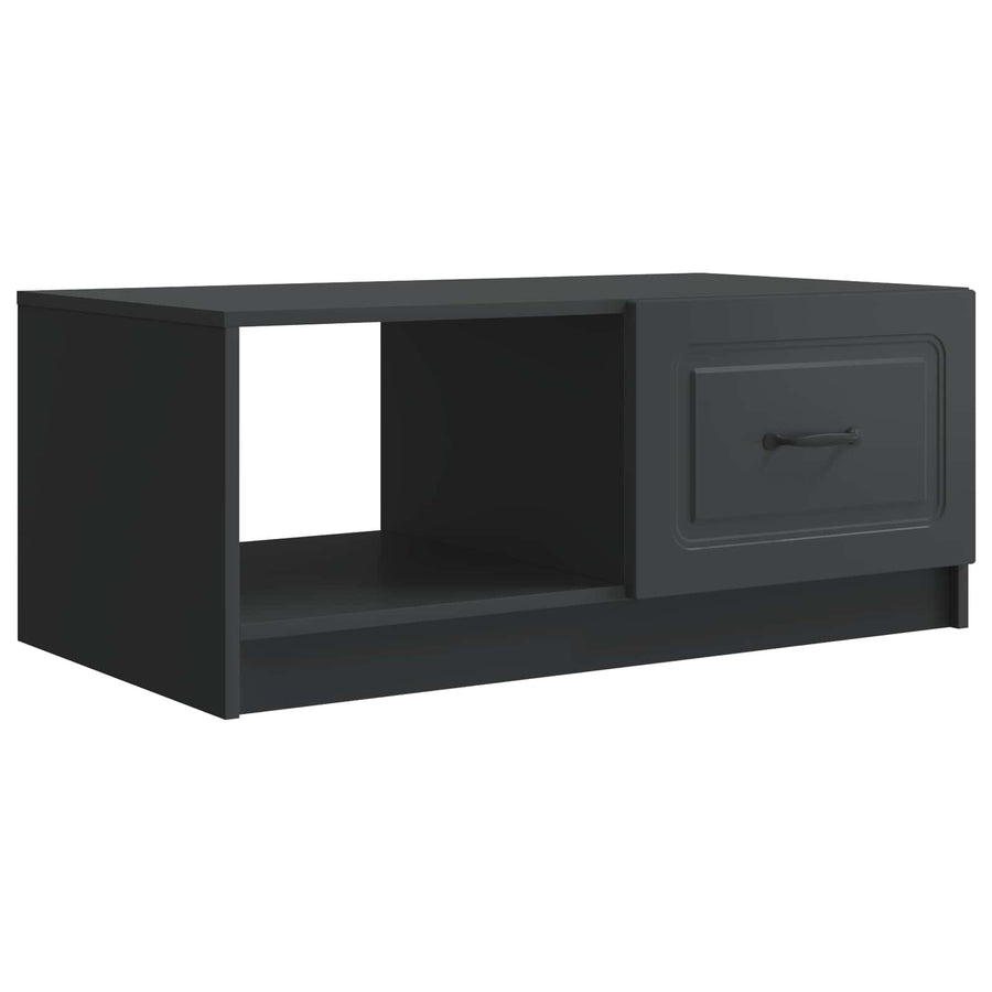 Salontafel Zwart 90 x 50 x 37 cm Bewerkt hout