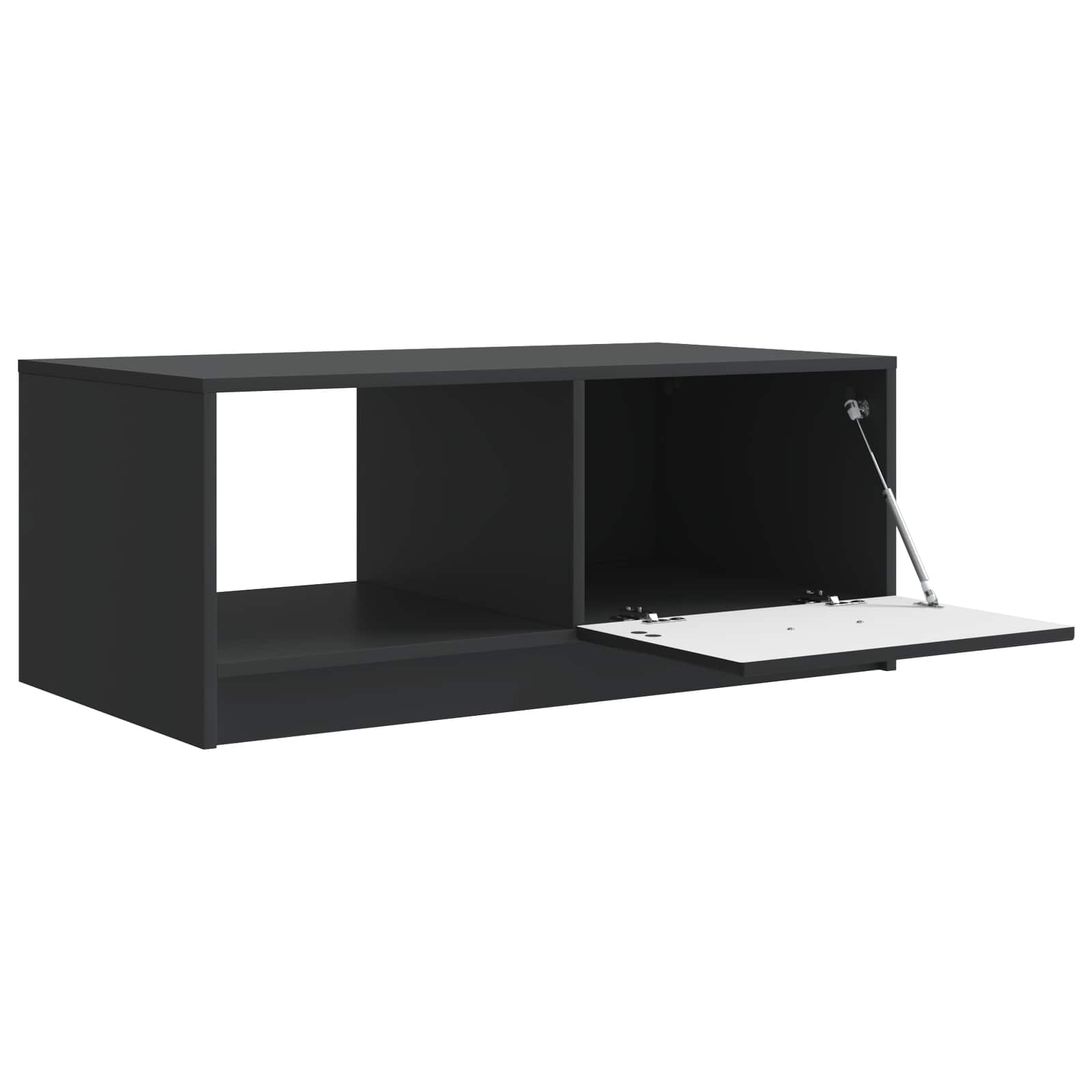 Salontafel Zwart 90 x 50 x 37 cm Bewerkt hout