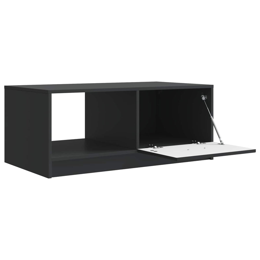 Salontafel Zwart 90 x 50 x 37 cm Bewerkt hout