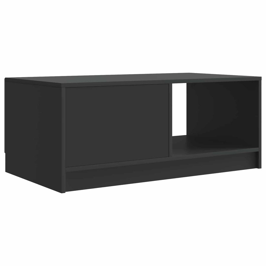 Salontafel Zwart 90 x 50 x 37 cm Bewerkt hout