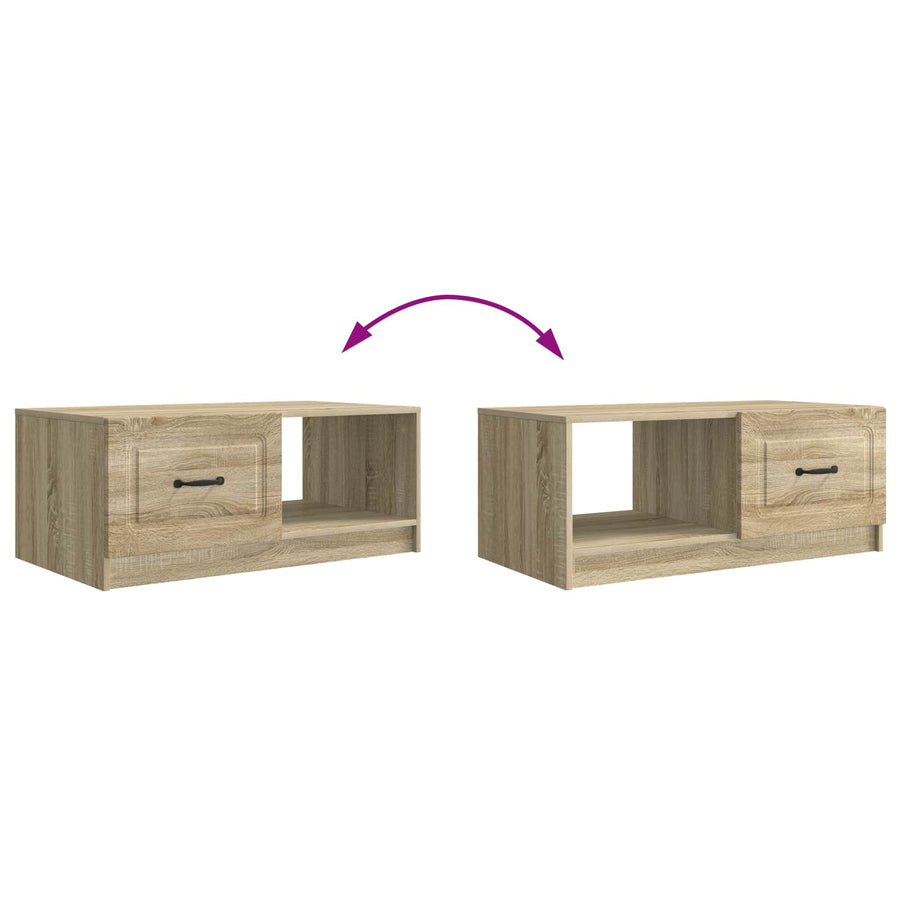 Salontafel Sonoma Eiken 90 x 50 x 37 cm Bewerkt hout