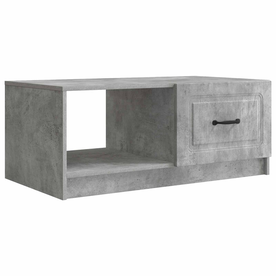 Salontafel Betongrijs 90 x 50 x 37 cm Bewerkt hout