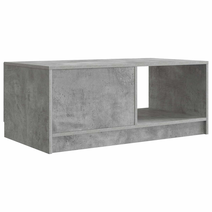 Salontafel Betongrijs 90 x 50 x 37 cm Bewerkt hout