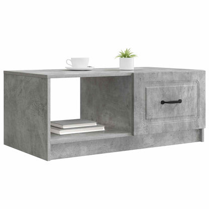 Salontafel Betongrijs 90 x 50 x 37 cm Bewerkt hout