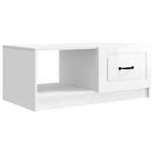 Salontafel Hoogglans Wit 90 x 50 x 37 cm Bewerkt hout