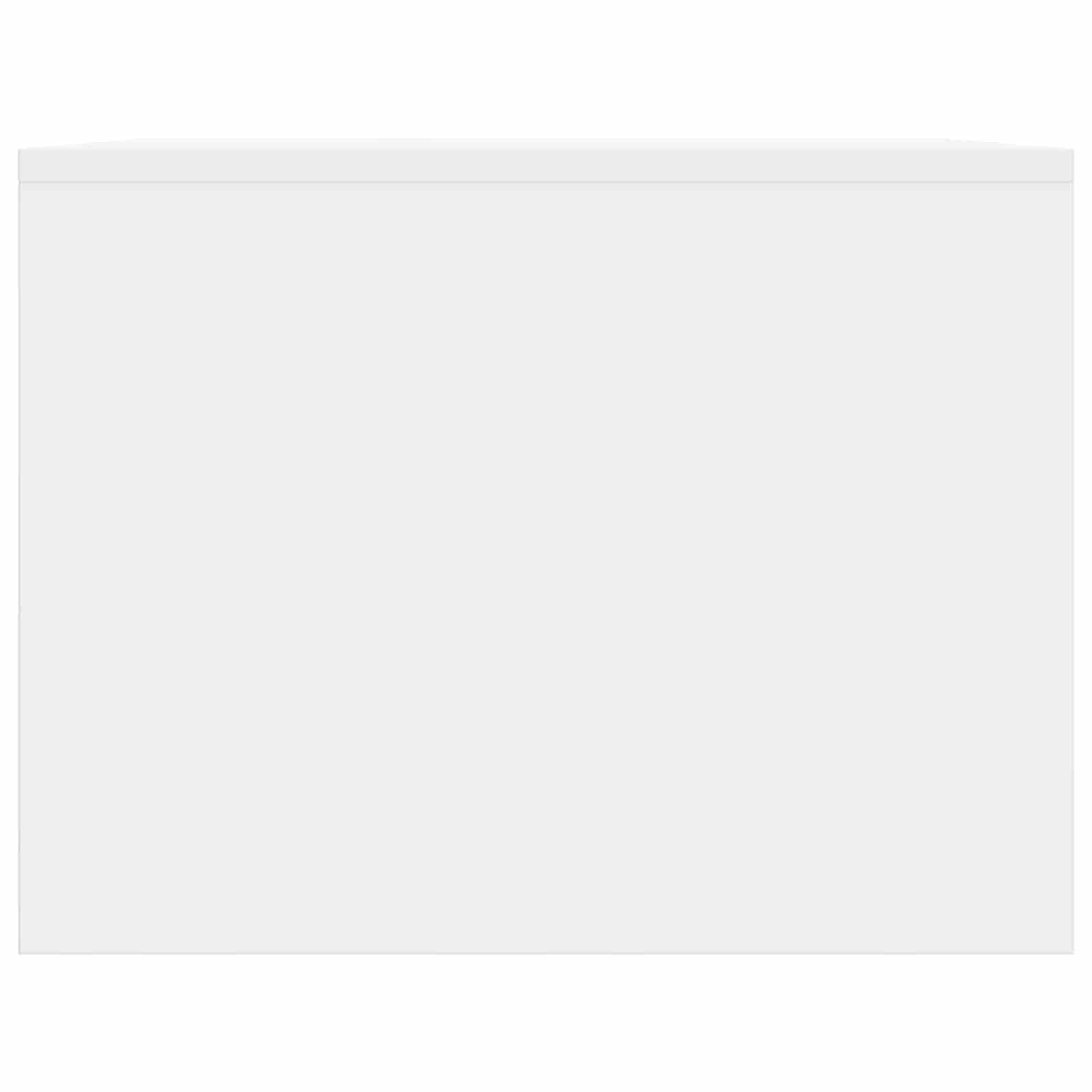 Salontafel Hoogglans Wit 90 x 50 x 37 cm Bewerkt hout