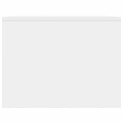 Salontafel Hoogglans Wit 90 x 50 x 37 cm Bewerkt hout
