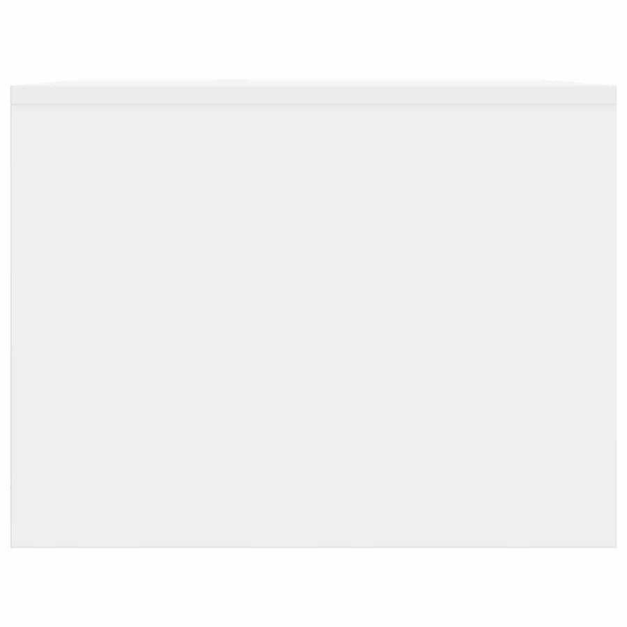 Salontafel Hoogglans Wit 90 x 50 x 37 cm Bewerkt hout
