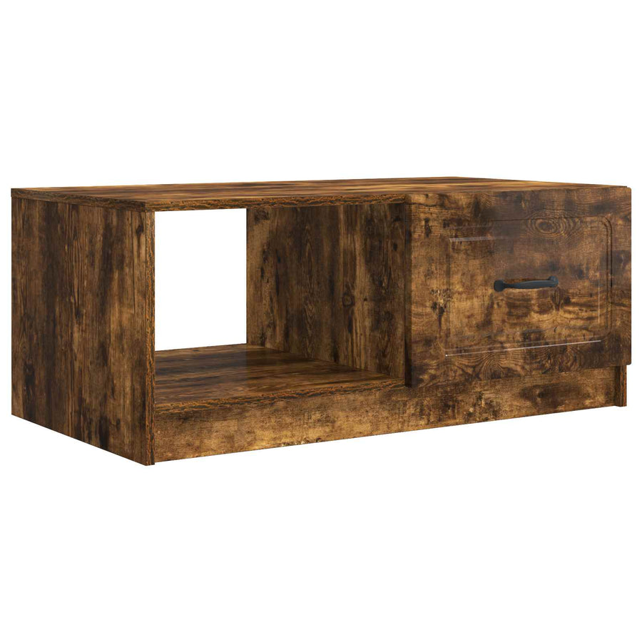 Salontafel Gerookt eiken 90 x 50 x 37 cm Bewerkt hout