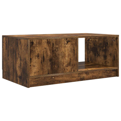 Salontafel Gerookt eiken 90 x 50 x 37 cm Bewerkt hout
