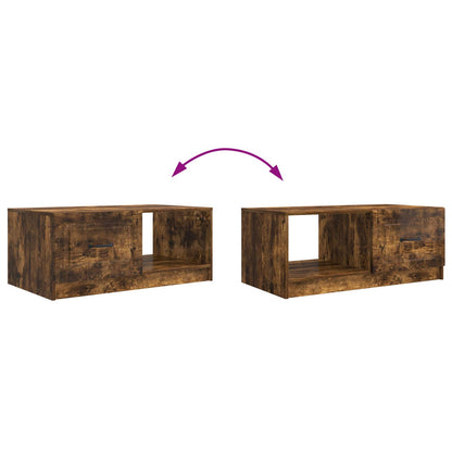 Salontafel Gerookt eiken 90 x 50 x 37 cm Bewerkt hout