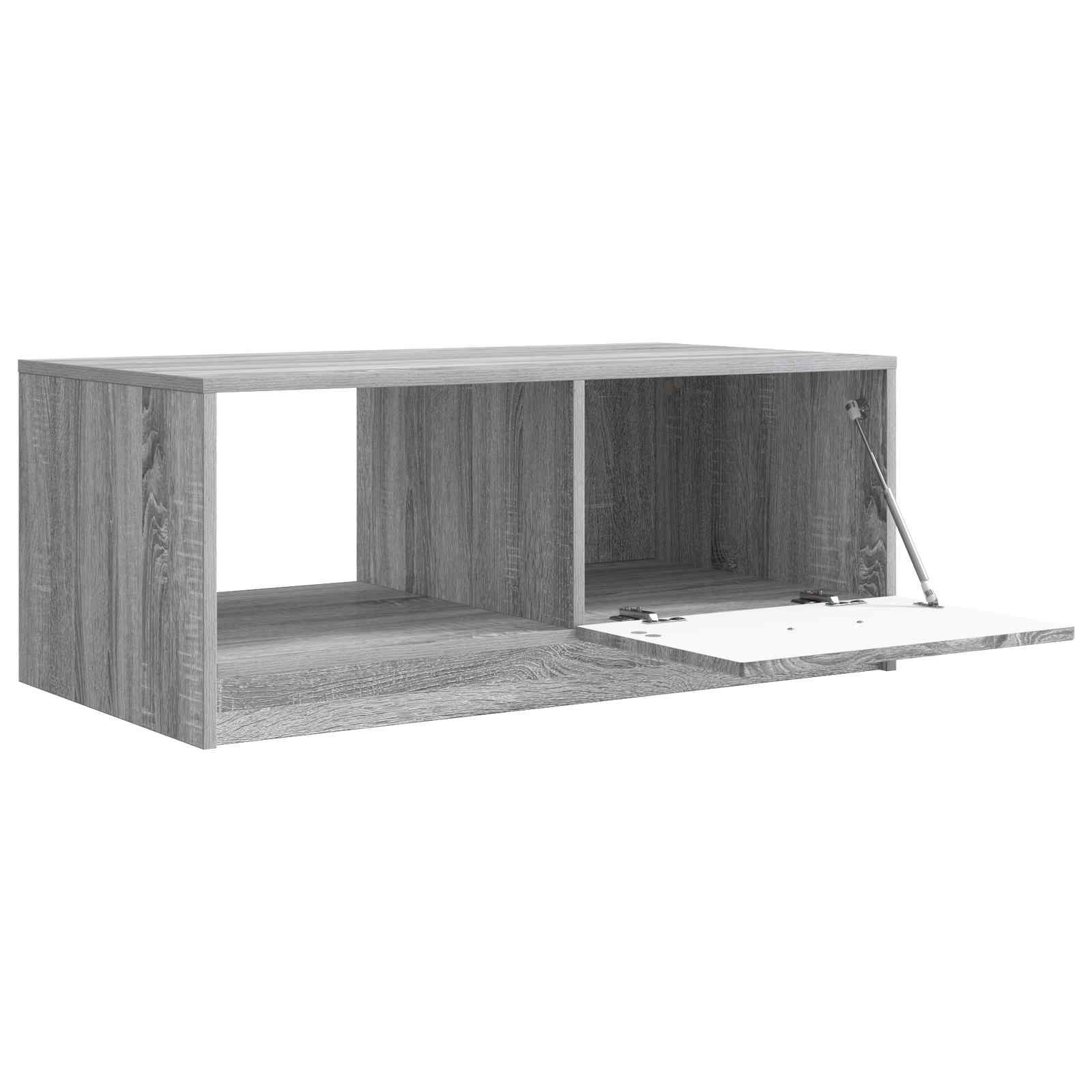 Salontafel Grijs sonoma 90 x 50 x 37 cm Bewerkt hout