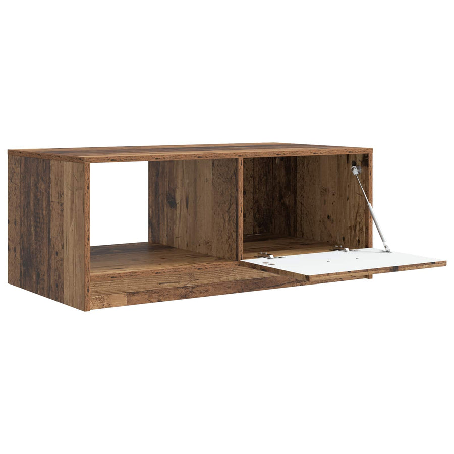 Salontafel Oud hout 90 x 50 x 37 cm Bewerkt hout