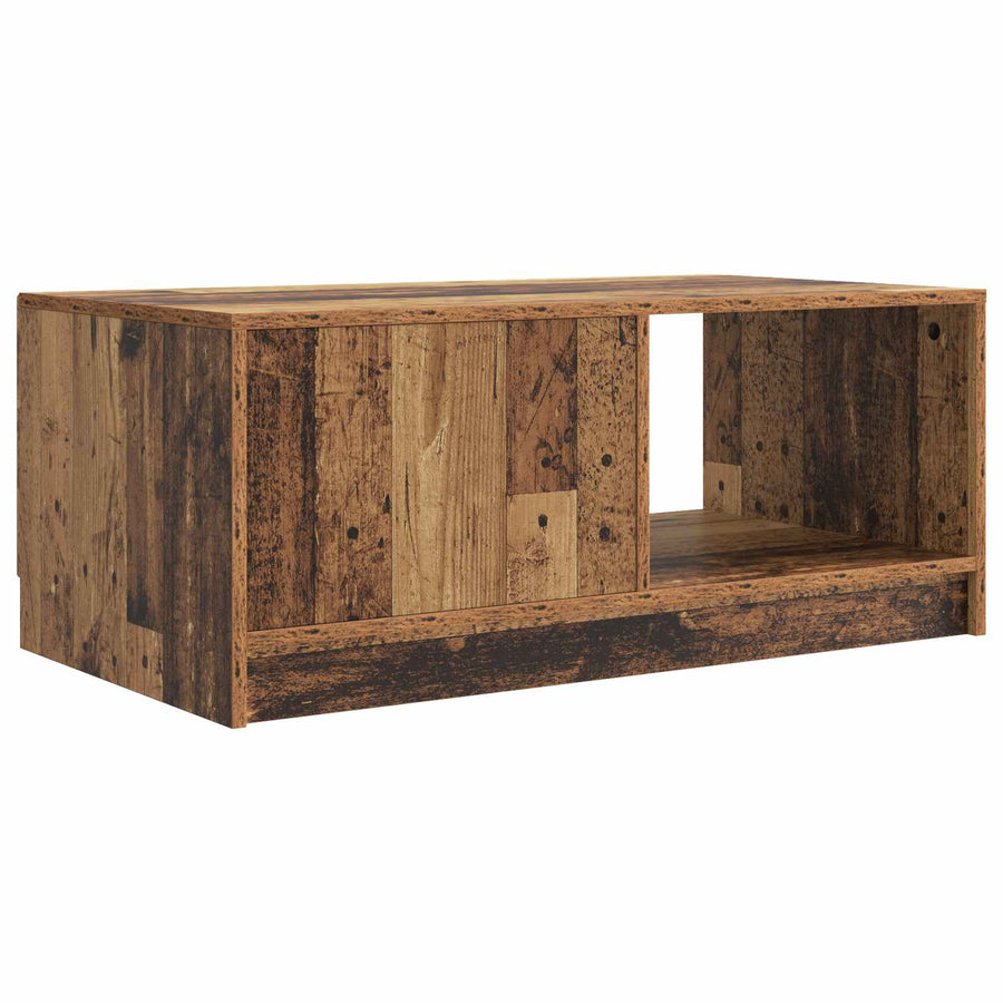 Salontafel Oud hout 90 x 50 x 37 cm Bewerkt hout