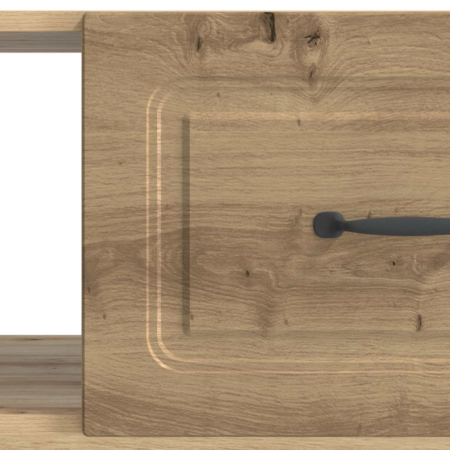 Salontafel Artisanaal eiken 90 x 50 x 37 cm Bewerkt hout