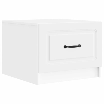 Salontafel met lade Wit 49 x 50 x 37 cm Bewerkt hout