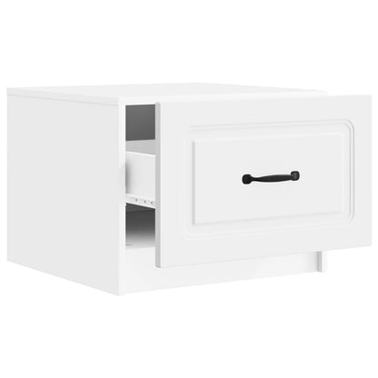 Salontafel met lade Wit 49 x 50 x 37 cm Bewerkt hout